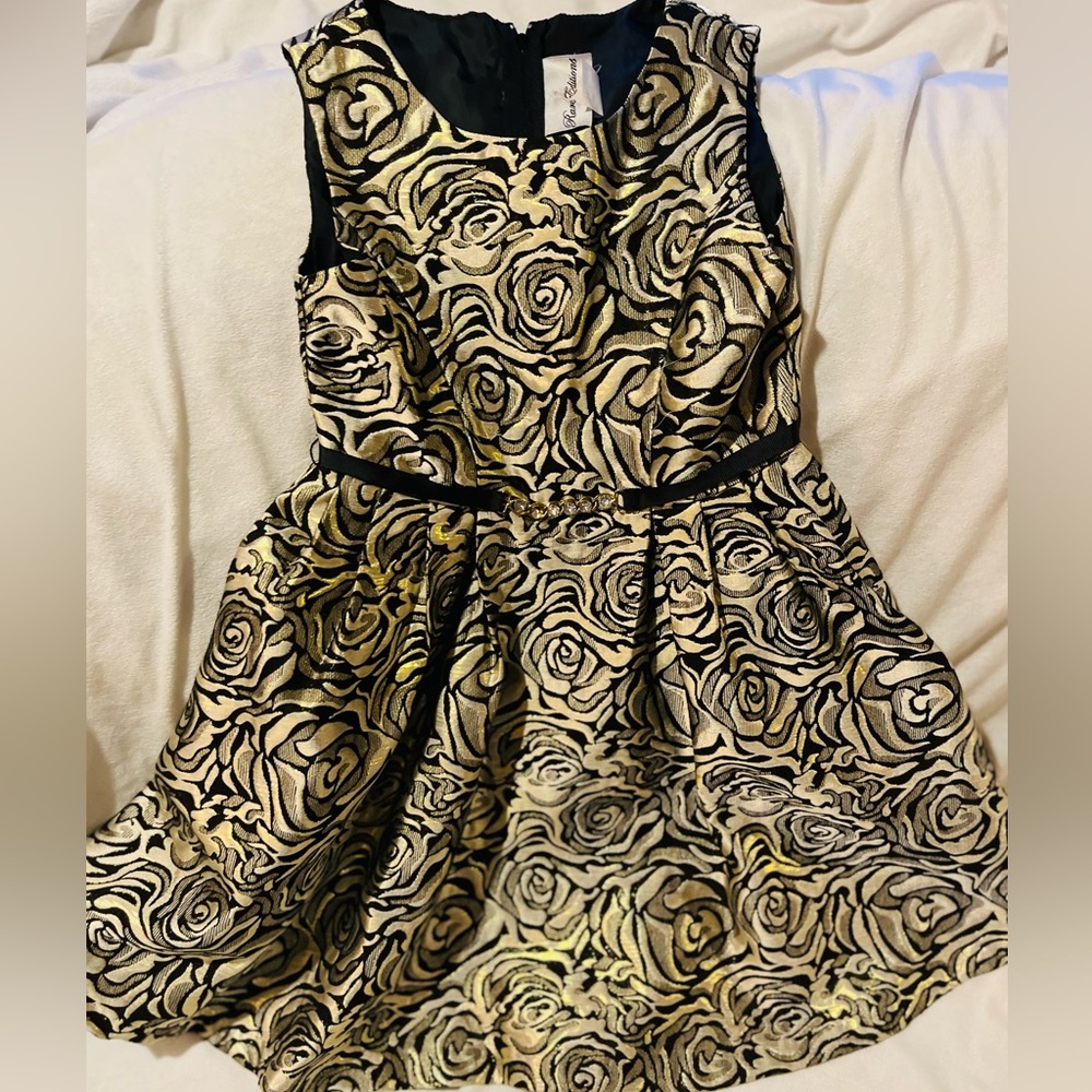 Rare Editions black & gold dress. Size 8. Excellent condition - worn only once.